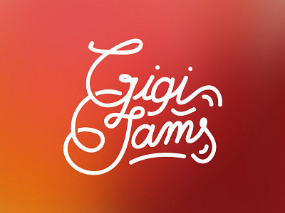 Gigi Jams gigi hand jam lettering logotype marmelady spicy written