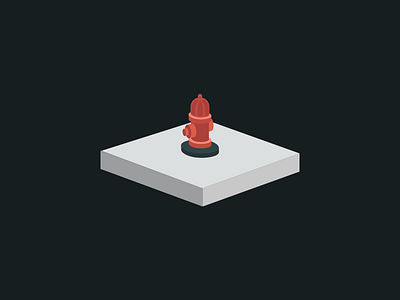 fire hydrant fire hydrant illustration isometric pavement