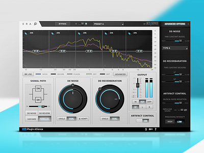 ERA-D UI buttons interface knob music noise plugin recording slider software sound ui ux