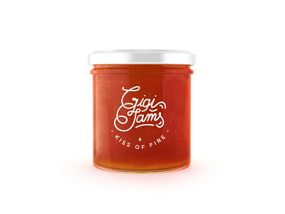 Gigi Jams chilli fire hot jam jar kiss marmelade packaging spicy