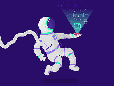 Space Travel 2d illustration animation astronaut character data infographics space