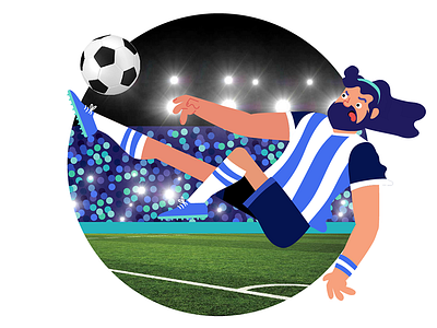 GOOOOOAL ball character design football illustration player soccer