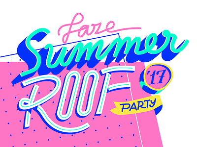 our studio's Summer Party! 17 beer lettering party roof summer typography