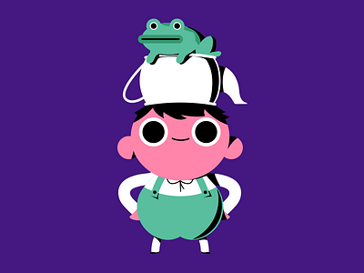 Greg character fan art frog greg illustration kid over the garden wall toad