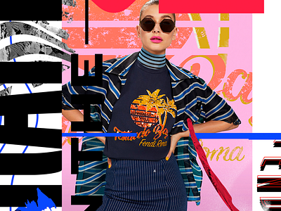 DA branding branding collage fashion illustration manipulation maximalist typography