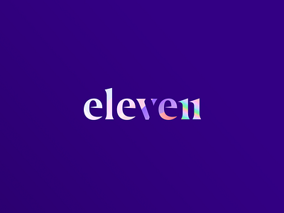 Eleven logo 11 app branding eleven lettering logo logotype serif sign symbol typography wordmark
