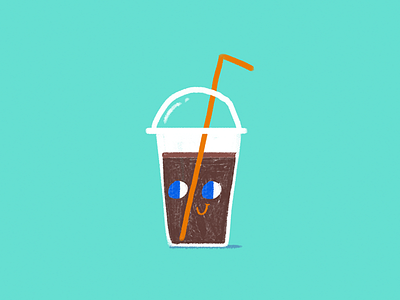 Fredy Esspresso my summer buddy character coffee cold cup design espresso illustration