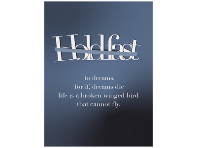 This was said by Langston Hughes. adobe illustrator design graphic design poetry