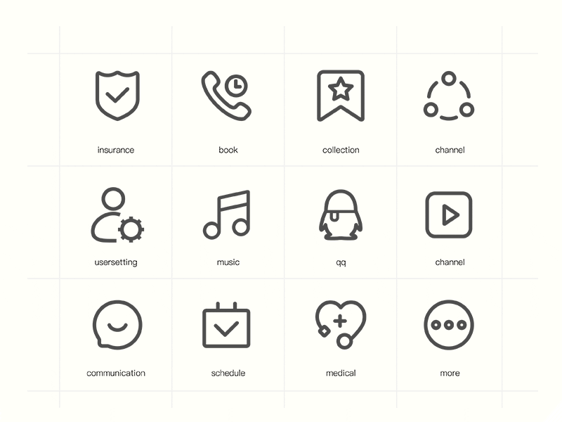 Icons of user rights design icons motion