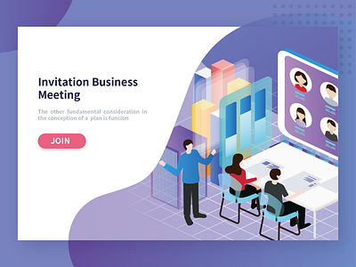Invitation Business Meeting design illustration ui
