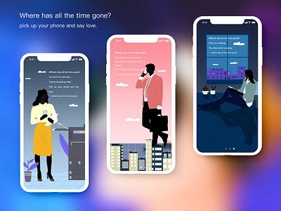 Where has all the time gone？ design illustration ui