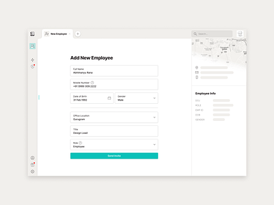 Add New Employee add new employee form hrms new onboarding patterns people placeholder
