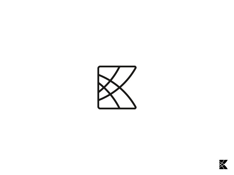 Kayako outline icon branding icon k kayako logo monochrome outline
