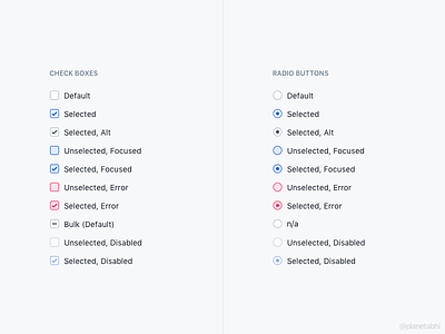 Check boxes and radio buttons (Freebie)
