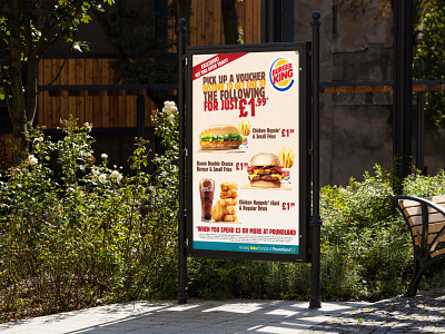 Burger King x Poundland design graphic design point of sale poster design