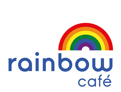 Rainbow cafe brand brand identity branding design graphic design identity design illustration lgbt lgbtq logo pride rainbow typography vector