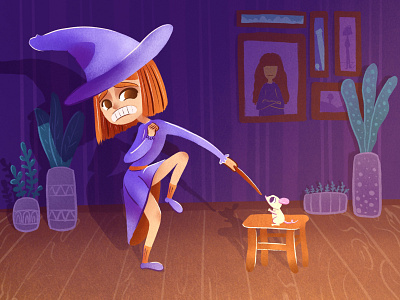 Little witch and mouse