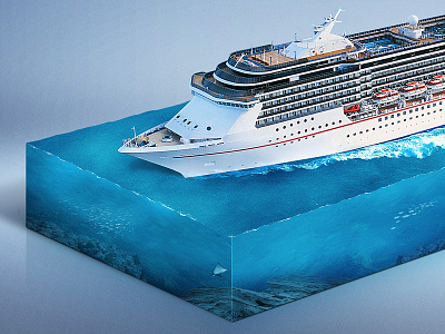 Cruise Ship Infographic I. blue cruise infographic ocean retouch sea ship
