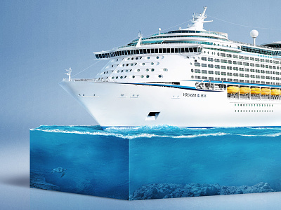 Cruise Ship Infographic II. blue cruise infographic ocean retouch sea ship
