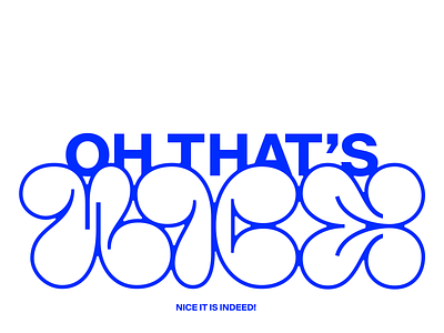 Oh that's NICE design display font lettering letters logo type typeface typography wordmark
