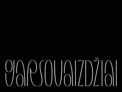 Garsovaizdžiai design display font illustration letters logo type typeface typography
