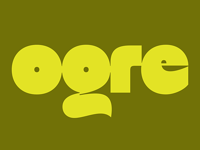 ogre design display font illustration letters logo type typeface typography ui
