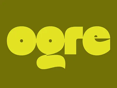 ogre design display font illustration letters logo type typeface typography ui