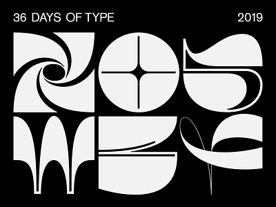 36 Days of Type 2019 branding design display font graphic lettering letters logo logotype symbol type type logo typeface typography vector wordmark