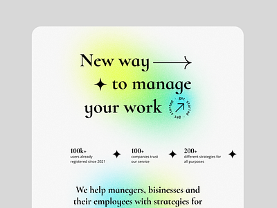 Landing page for ManageX design figma landing page minimalism ui ux web design