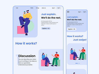 Web design for Veni business design figma landing page ui ux web design