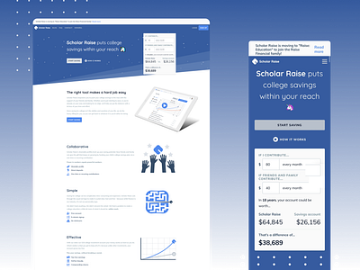 Scholarraise | The right tool makes a hard job easy app design ecommerce product ui ux webapp webdesign webpage