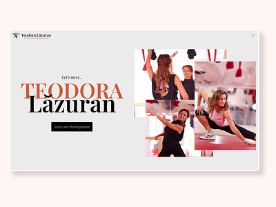Teodora Lazuran_ Dancer- UX/UI Concept dancedr graphic design interface design ui web web design web development website wordpress