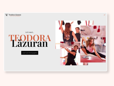 Teodora Lazuran_ Dancer- UX/UI Concept dancedr fitness graphic design interface design sports web web design web development website wordpress