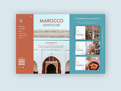 Marocco Adventure ► Web Design colors flat inspiration minimalist portofolio typography visual design web web design web development works