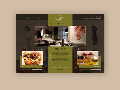 Restaurants & Food Website ► Web Design colors flat inspiration minimalist portofolio typography visual design web web design web development works