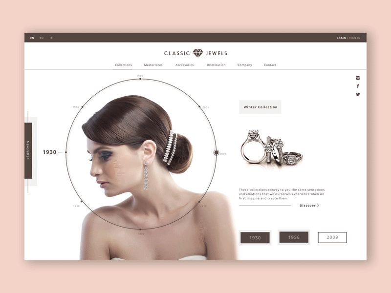 Jewelry Manufacturers Homepage Animation animation coder concept design gif homepage interaction interface jewelry motion nature scroll special ui ux web website