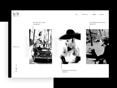 Women's Clothing ➥ Web Design black brand clothing fashion flat inspiration layout minimalist portofolio typography visual design web web design web development withe woman works