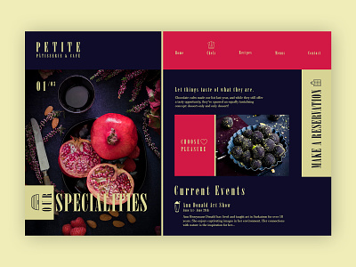 Pâtisserie & Café ➥ Web Design cafe cafeteria colors palette creative design graphic design inspiration patisserie template ux design web web development webdesig website