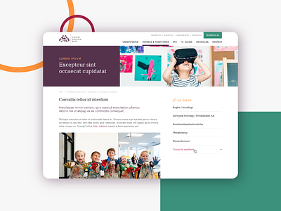 Web Design for a Private School adobe illustrator colorful design figma school ui design ux design webdesign