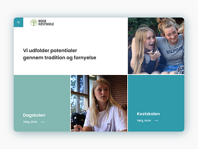 Webdesign for Danish School box design colorful design dynamic figma school