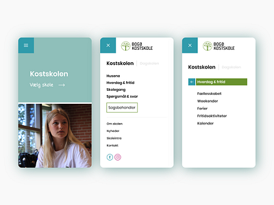 Mobile Navigation for School Website design figma menu mobile navigation responsive school ui ux web