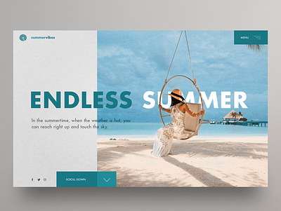 Endless Summer website UI 3d animation app branding design graphic design icon illustration logo ui