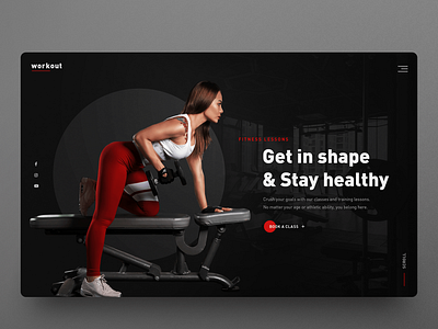 Fitness website UI design