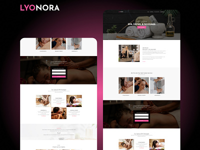 LYONORA Spa Web Design 3d animation app branding design graphic design icon illustration logo motion graphics ui