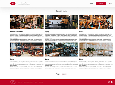 Restaurants category page