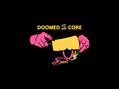 Doomed To The Core - for sale clothing evil hardcore illustration knife merch metal metalcore streetwear tshirt typography world