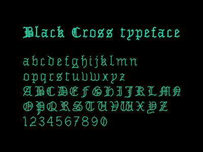 Blackcross Typeface apparel blackletter brand hardcore lettering logo metal old english type typography