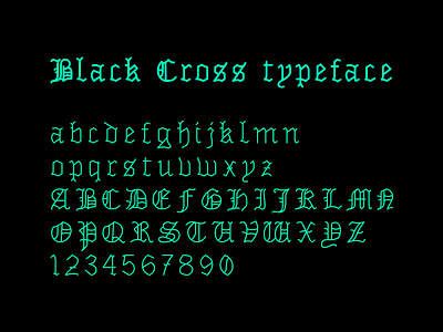 Blackcross Typeface