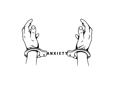 Anxiety anxiety apparel clothing digital art hands hardcore illustration merch metal tshirt type typography