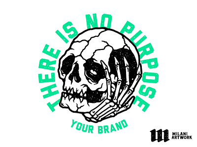 No Purpose (for sale) apparel band clothing digital art hardcore illustration merch print design skull streetwear tattoo tshirt typography